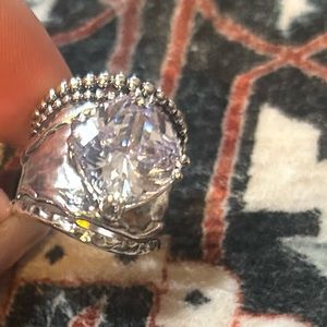 Sterling silver cubic zirconia handmade ring